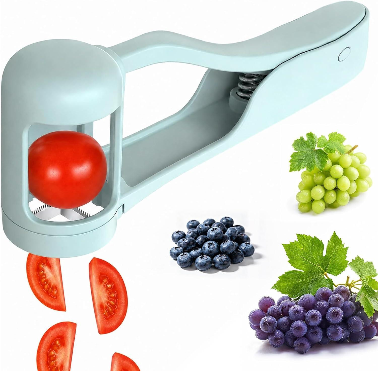 Merkloze RVS Tomaat Snijder en Druif Snijder, Handige Fruit Cutter voor Kers en Aardbei