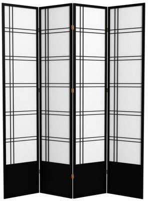 Red Lantern 7 ft. Tall Double Cross Shoji Screen