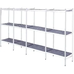EURAST - Metallregal mit duraluminium-beinen 3 ebenen - 5408x470x1700 mm - 54084300
