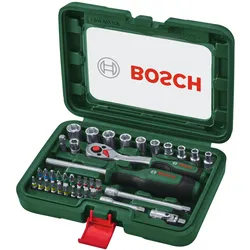 Bosch Zubehör, Ratsche, 1/4" Ratschen Set, 37-tlg. (1/4")