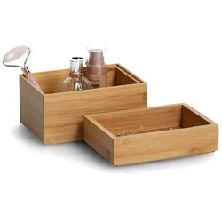 Zeller Aufbewahrungsboxen-Set braun
