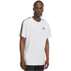 UNDER ARMOUR Icon Heavyweight Taping T-Shirt Herren 100 - white/black 3XL