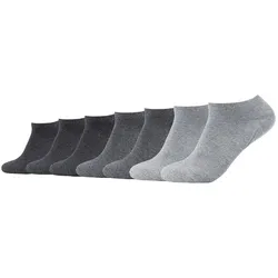 7er Pack camano Soft Baumwoll Sneakersocken 0049 - grey 43-46