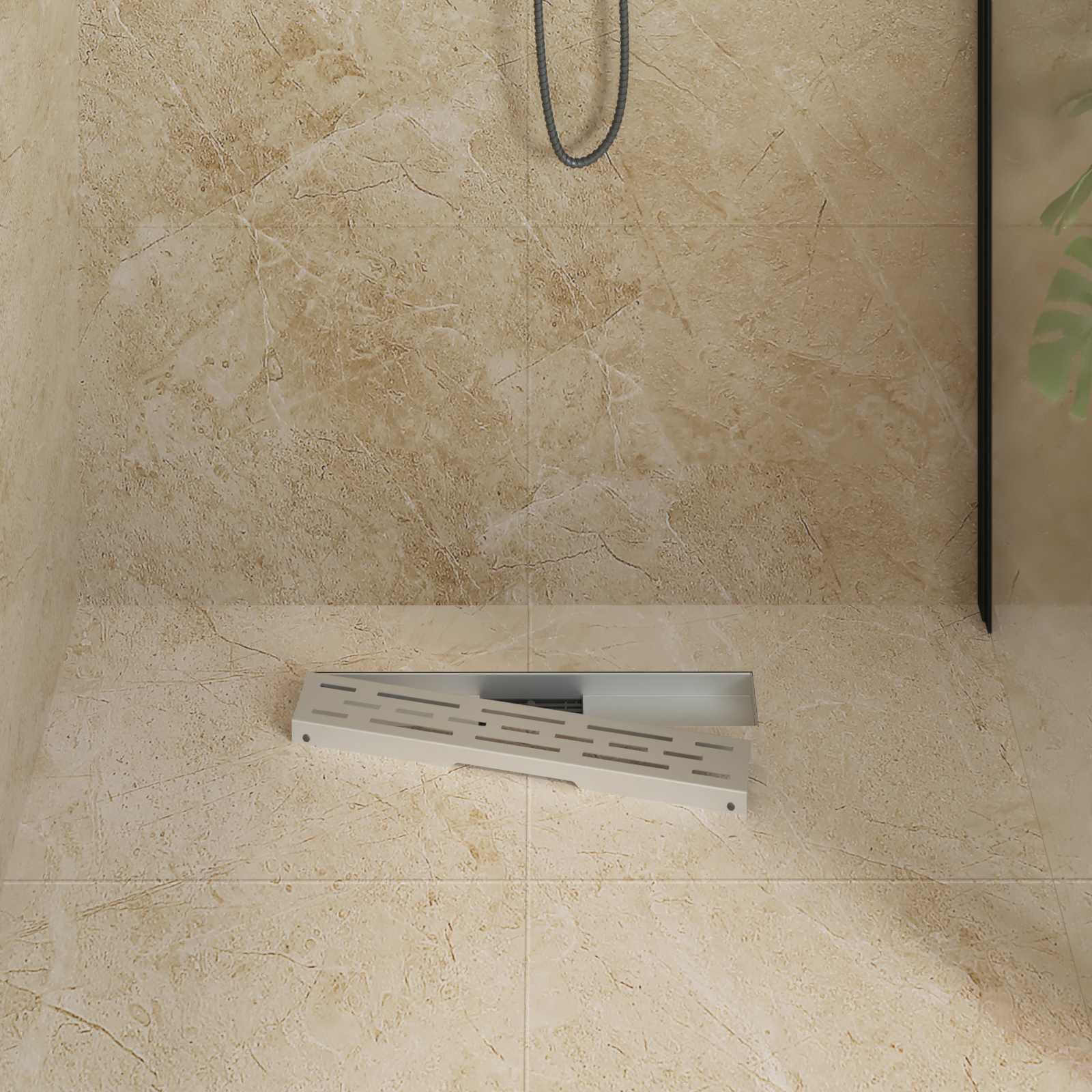vidaXL Drain de Douche avec Design Linéaire Argenté 60 cm