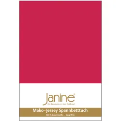 Janine Spannbetttuch Mako-Feinjersey 5007 rot 150x200 cm