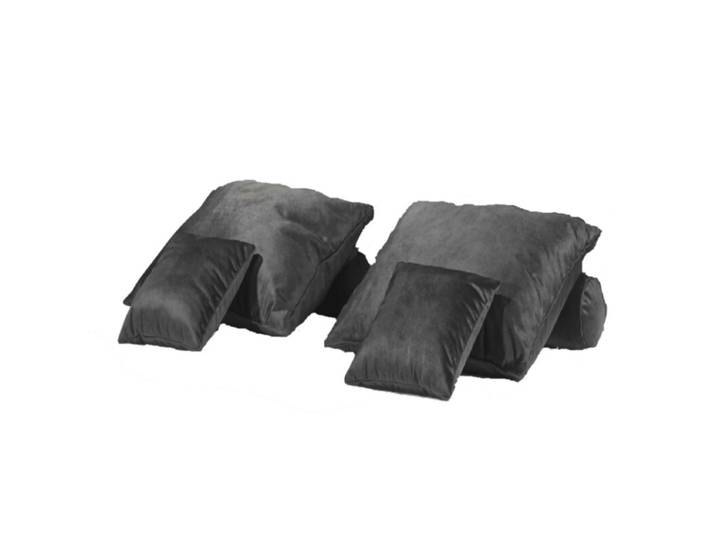 Trendstore Beth Kissenset 6-teilig - Microvelours espresso Vinta