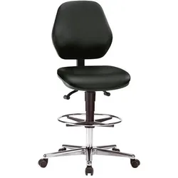Bimos, Bürostuhl, Fahrbahrer Hochstuhl Kunstleder schwarz (62 - 88 cm)