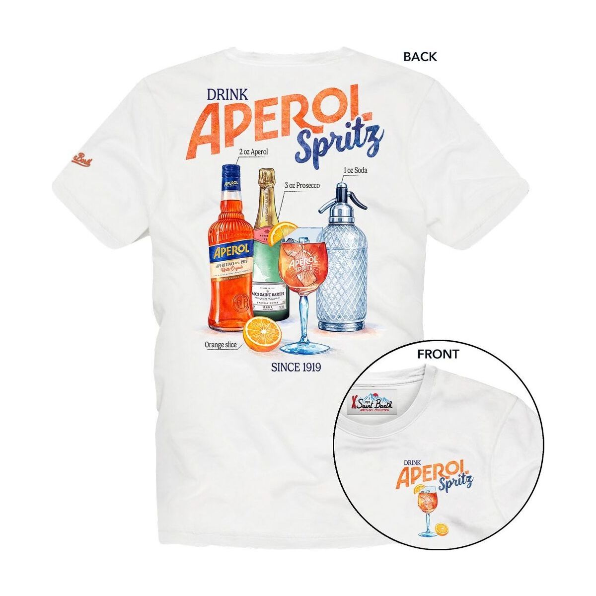 MC2 Saint Barth Arnott Classic ST. Barth T-shirt recipe list aperol spritz 10 (02866M) L ARN000102866M-02866M-L