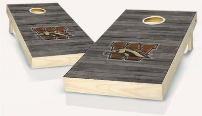 Skip's Garage Western Michigan Broncos Distressed Outdoor Cornhole Board Set