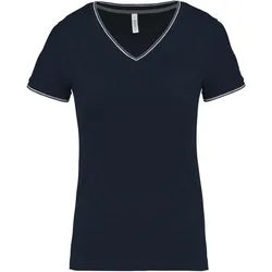 Kariban Damen Piqué V-Ausschnitt T-Shirt K394