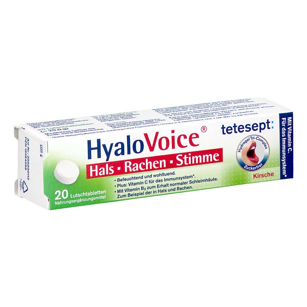 Merz Consumer Care GmbH Tetesept Hyalovoice Hals Rachen Stimme Lutschtabletten 19284098
