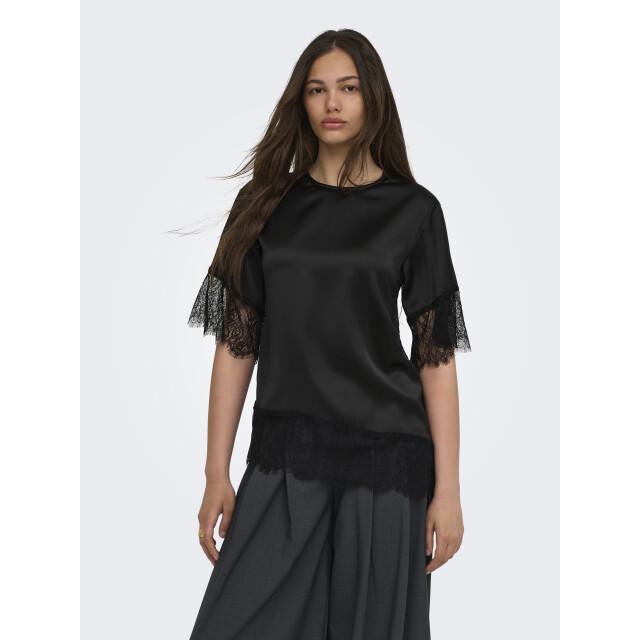 Only Onlindona 2/4 satin lace top wvn