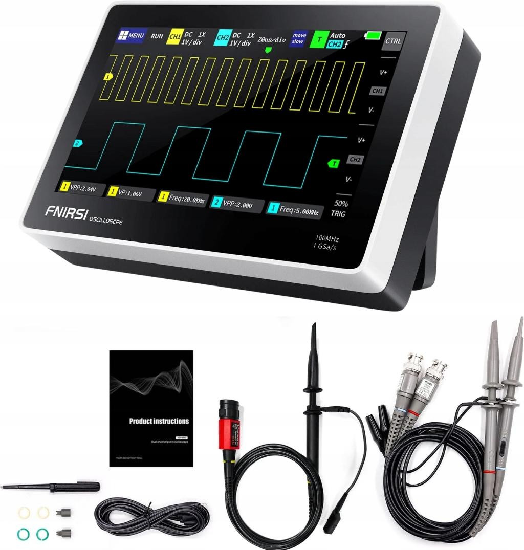 FNIRSI 1013D Digitaal Meetinstrument Multimeter en Draagbaar Oscilloscoop 100 MHz P4100