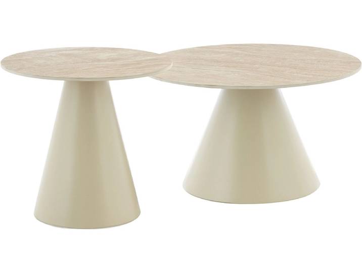 Set für Couchtische VOLCONE 69.5x69.5x40cm beige