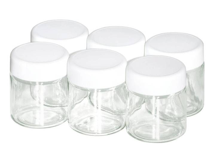 STEBA Joghurtgläser für JM2, 6 Stück 0.2 l , transparent, Lebensmittelaufbewahrungsbehälter, Joghurtgläser