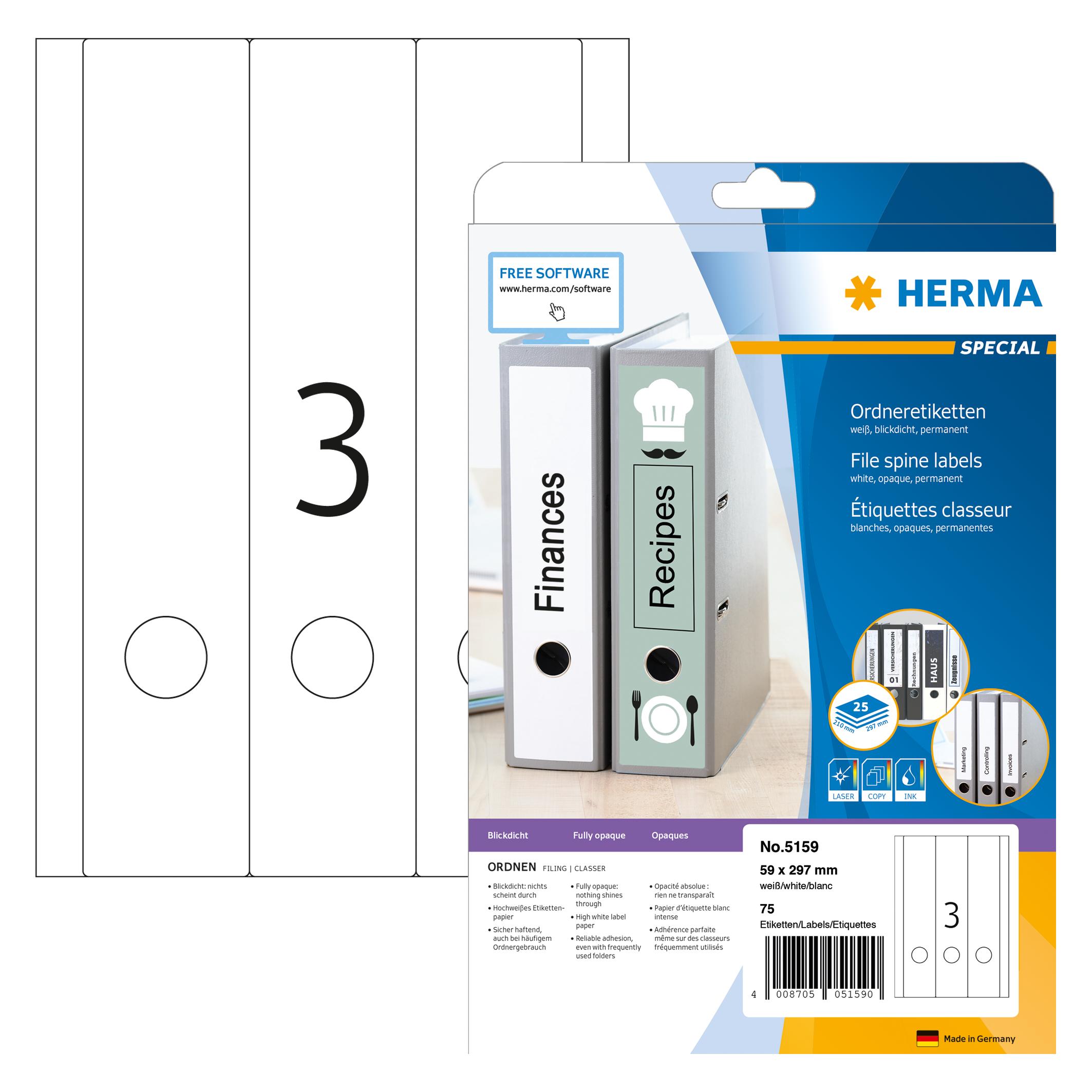Herma Ordneretiketten A4 (5159)