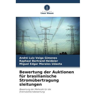Bewertung der Auktionen für brasilianische Stromübertragung sleitungen, Taschenbuch von André Luiz Veiga Gimenes,Raphael Bertrand Heideier,Miguel