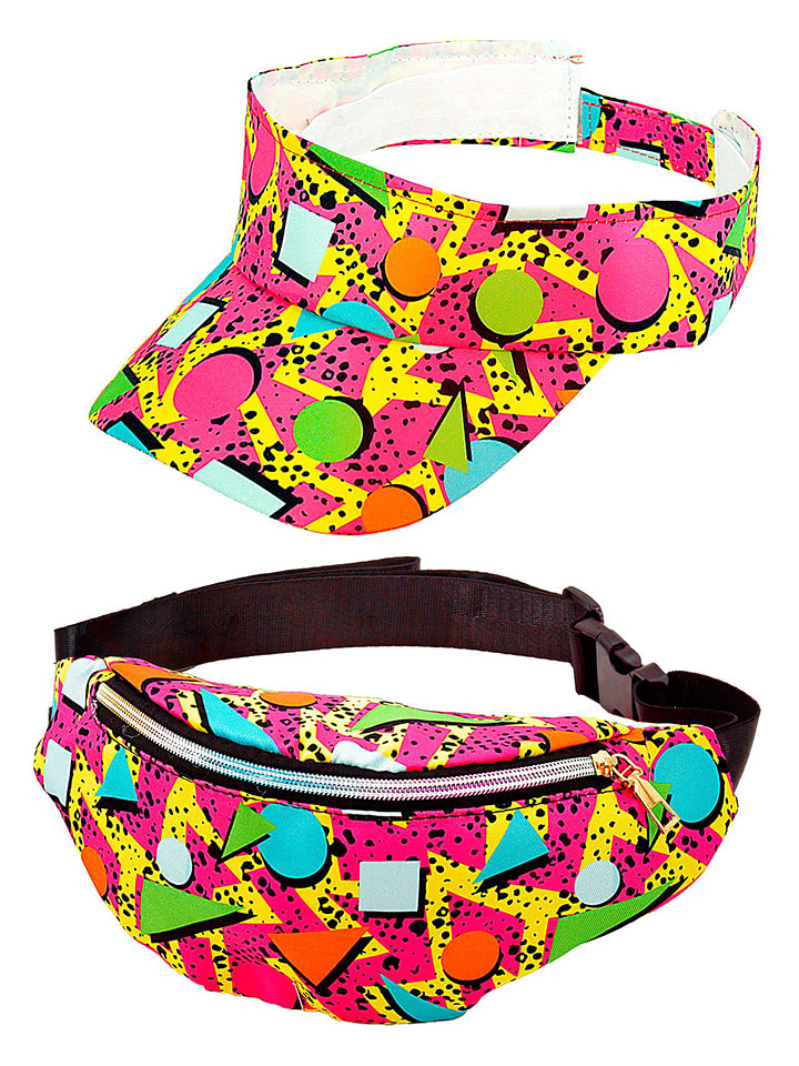 Carnival Party 2tlg. Accessories-Set "The 80s Funky Fashion" in Bunt - onesize