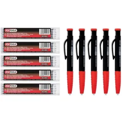 KS Tools, Marker, 300.0800 Tieflochmarker Schwarz/Rot 5 St. (5x)