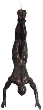 Inspired Finds Retro Rock Climbing Man Resin Wall Sculpture 3D Hanging Decor upside Down Man