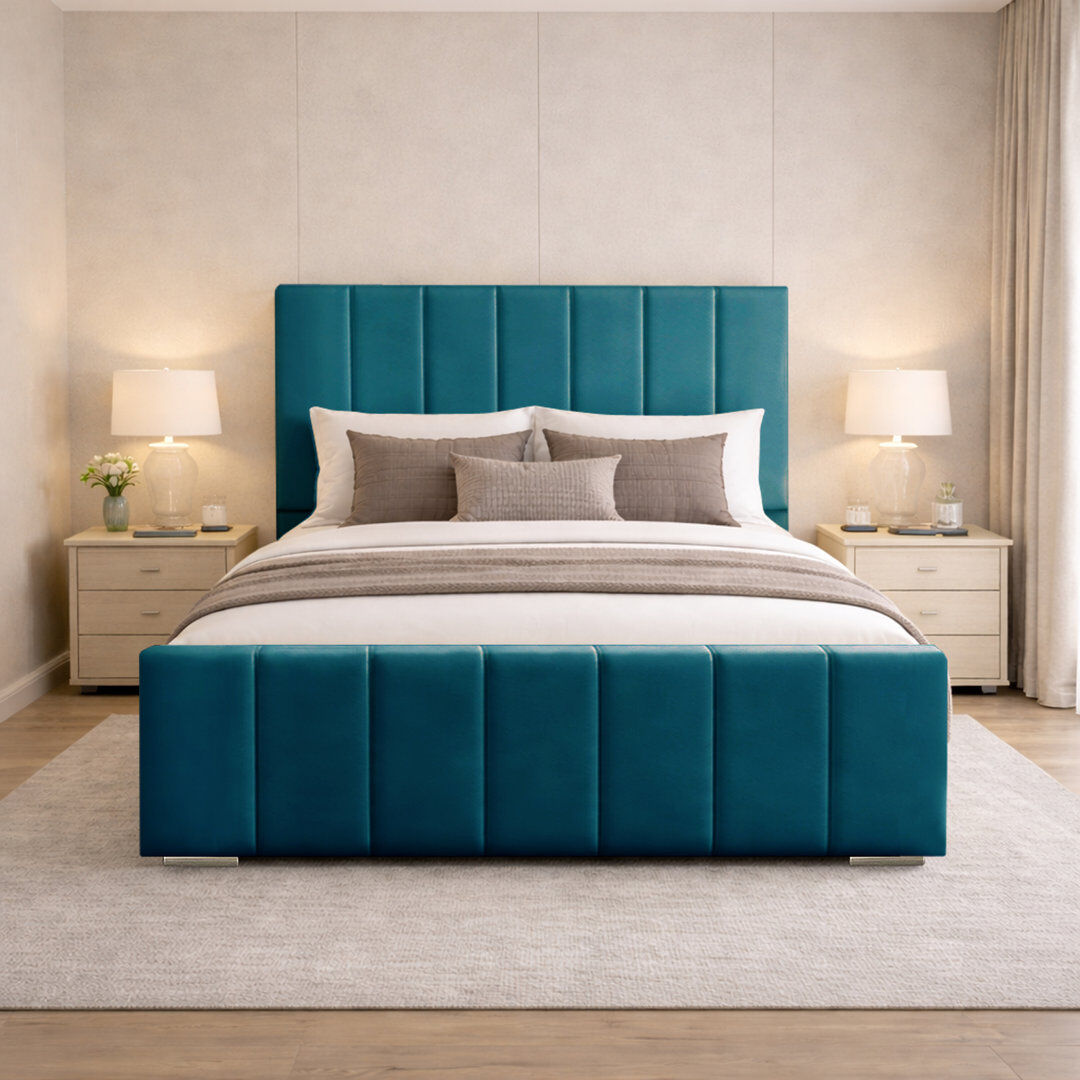 Canora Grey Connell Upholstered Bed Frame Mallard Double (4'6)