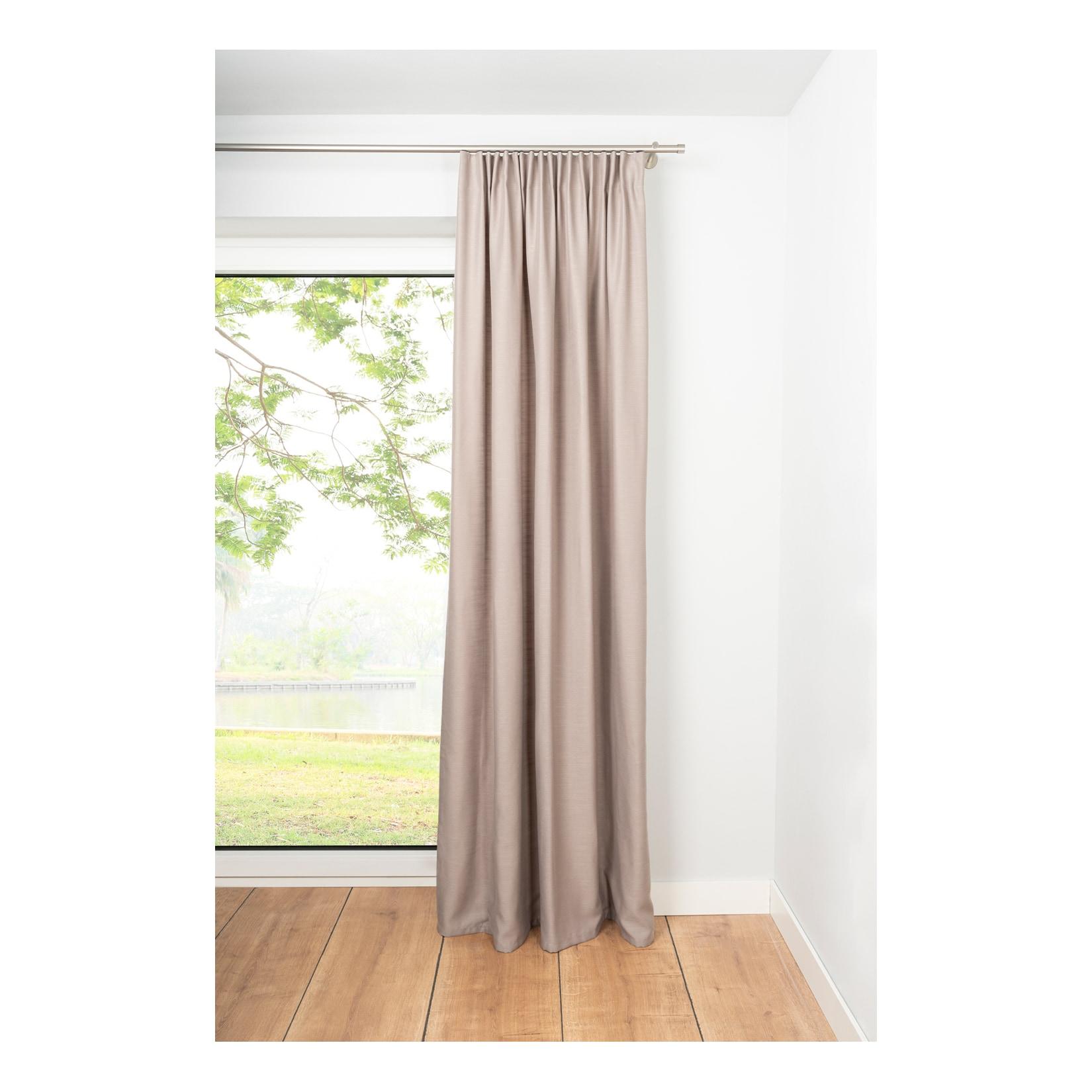 Ondeco Schlaufenschal Balance Gardinen Blickdicht Vorhang Schlafzimmer 1er Set Farbe: Cappuccino, Größe: 135x300 cm
