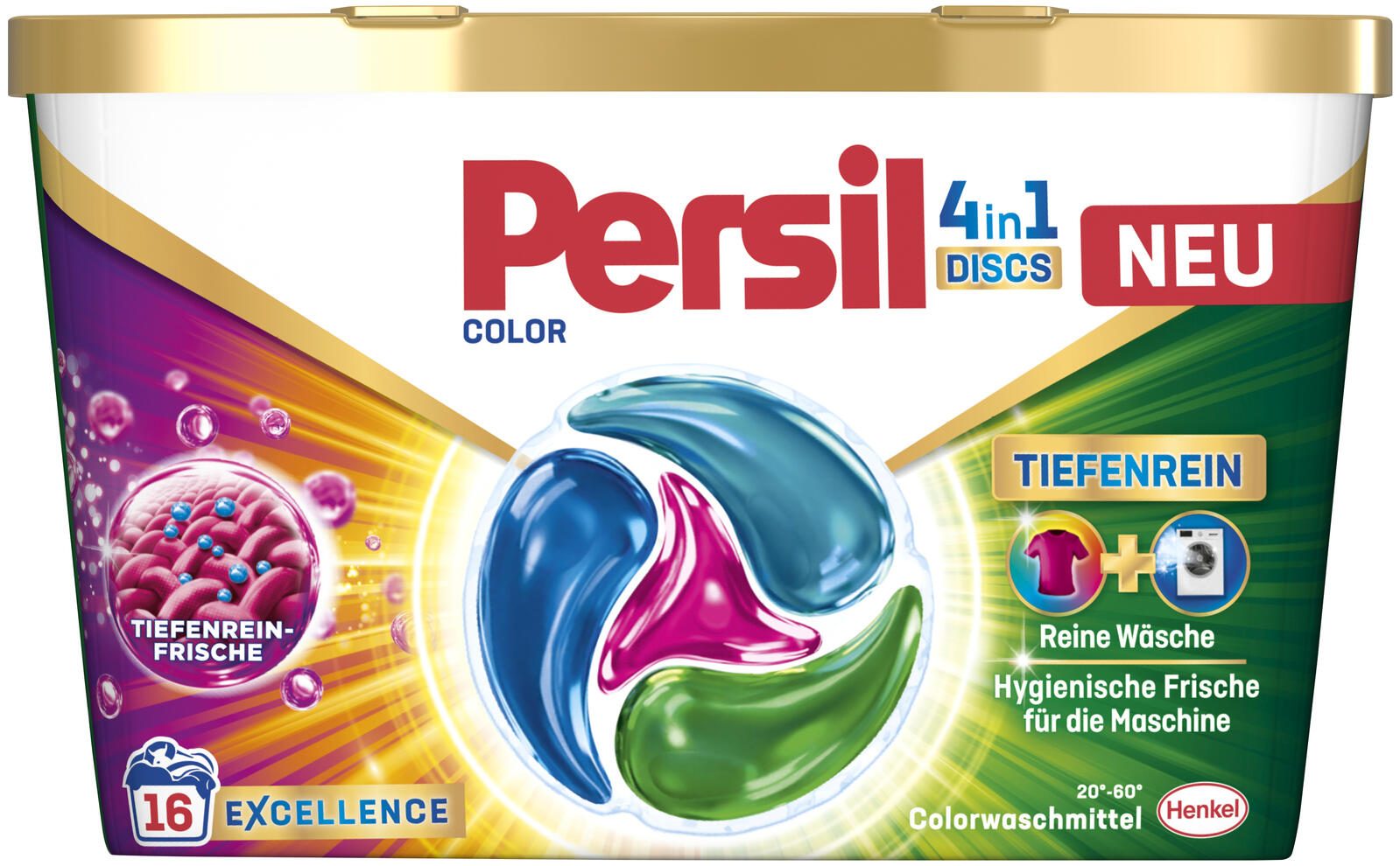 Persil COLOR 4in1 DISCS TIEFENREIN Waschmittel frisch 16 St. PC16D