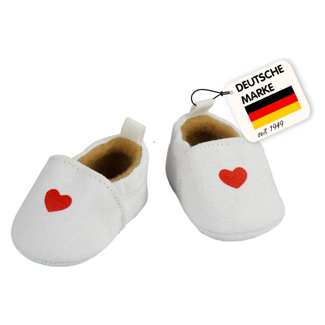 Heless Puppen-Slipper mit Herz grau Grösse 30-34cm (5301)