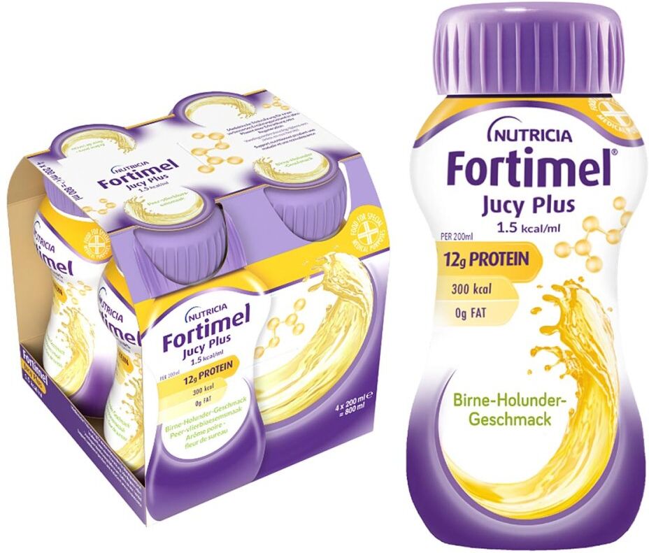 Fortimel Jucy Plus Birne Holunder 4X200ml