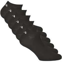 FILA Unisex Sneaker Socken, 6er Pack - Invisible, kurze Socken, Logo (2x 3 Paar) Schwarz / 43-46