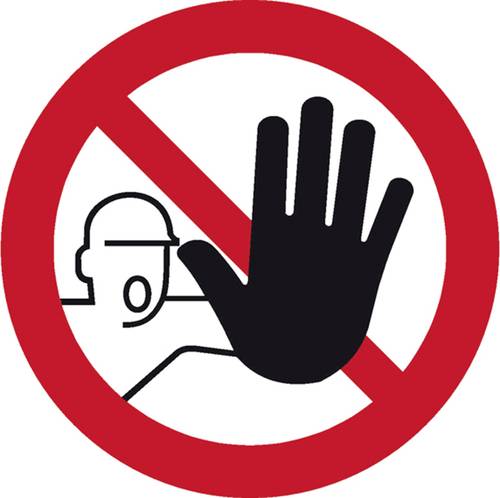 Verbotsschild Zutritt für Unbefugte verboten, Hygiene und Abstand Aluminium (Ø) 315mm DIN 4844-2 1St.