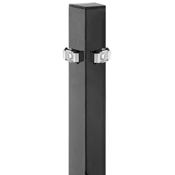 Alberts® Eckpfosten für Doppelstabmatten inkl. Klemmlasche Grün 1000 mm