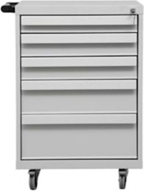 Werkstatt-Wagen Grizzly | 5 Schubladen | HxBxT 84x56x60 cm | Grau