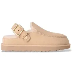 UGG für Damen. 1180251 Goldenstar Evelina Clog Leder-Clogs beige (40), Wohnung, Keine, Lässig
