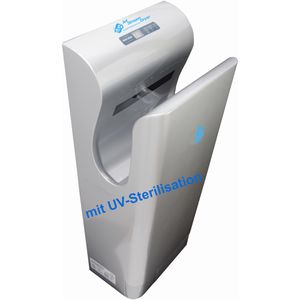 JSD JSD Händetrockner  -UVclean, 60130, Jet-Luftstrom, silber, Infrarot vollautomatisch, 2050W, HEPA-Filter UVC-Sterilisation