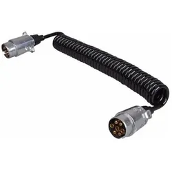 ProPlus Spiralkabel mit 2x Stecker 7-polig Metall, Stromkabel