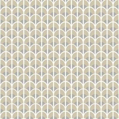 Galerie Wallcoverings Italian Style Geometric Arch Design Vinyl on Non-woven Matte Wallpaper Roll