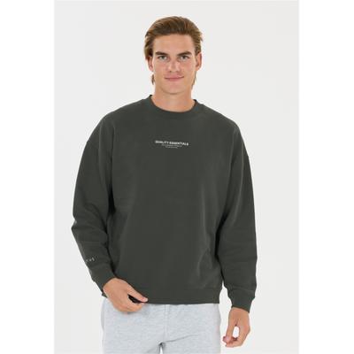 Sweatshirt VIRTUS "Idan", Herren, Gr. L, grün (dunkelgrün, grün), 100% Baumwolle, unifarben, normal, Rundhals, Sweatshirts Sweatshirt, Schmucklos