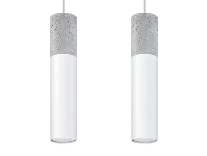 Suspension Acier Blanc/Gris GU10 2 Borigio