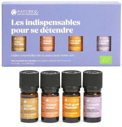 Nature & Decouvertes Coffret de 4 Óleos Essenciais Relax - Nature & Découvertes