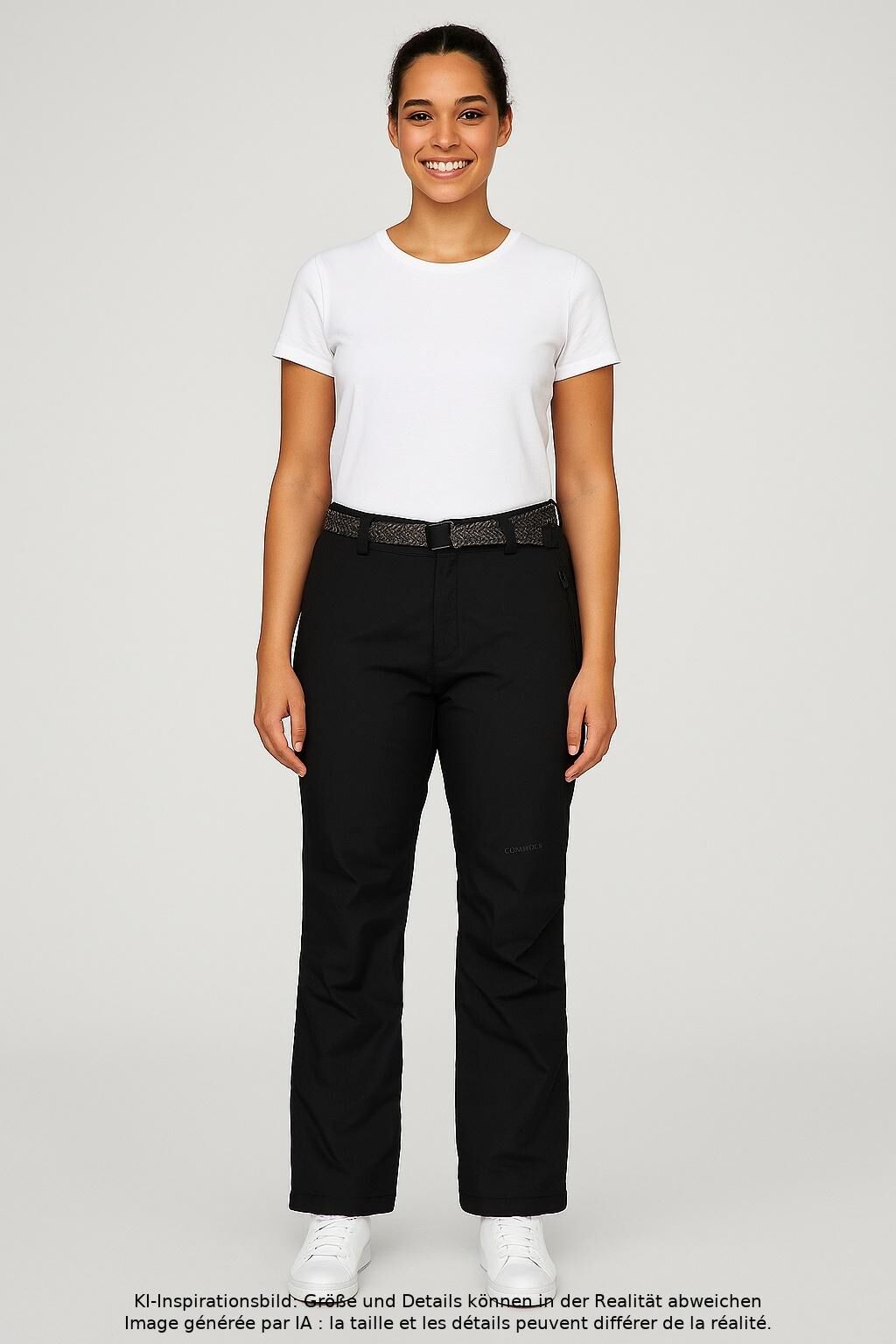 O Neill Damen Stoffhose, Schwarz, Gr. XL, Synthetik - Second Hand