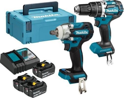 Makita DLX2359TJ1 Gereedschapset 18V LXT met boormachine, schroefmachine, 3x 5Ah batterijen en oplader