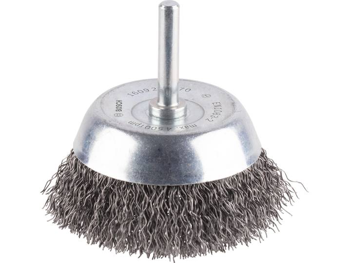 Brosse boisseau PRO Metal clean\, tige cylindrique\, 70 x 0\,3 mm