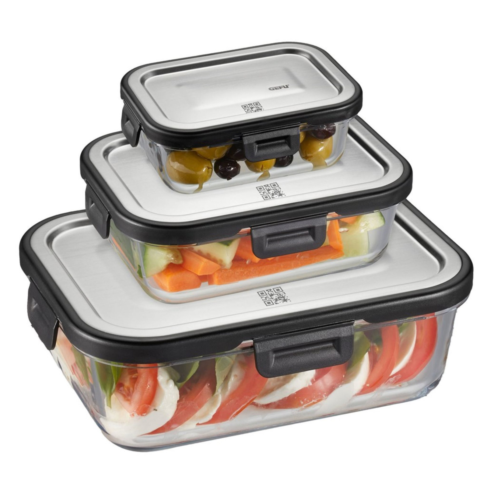 Gefu set van 3 rechthoekige containers G12799