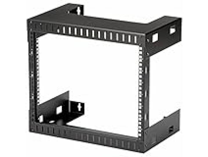 StarTech Rack Réseau Mural 8U 2 Montants, Ouvert 19 , 80kg (RK812WALLO)