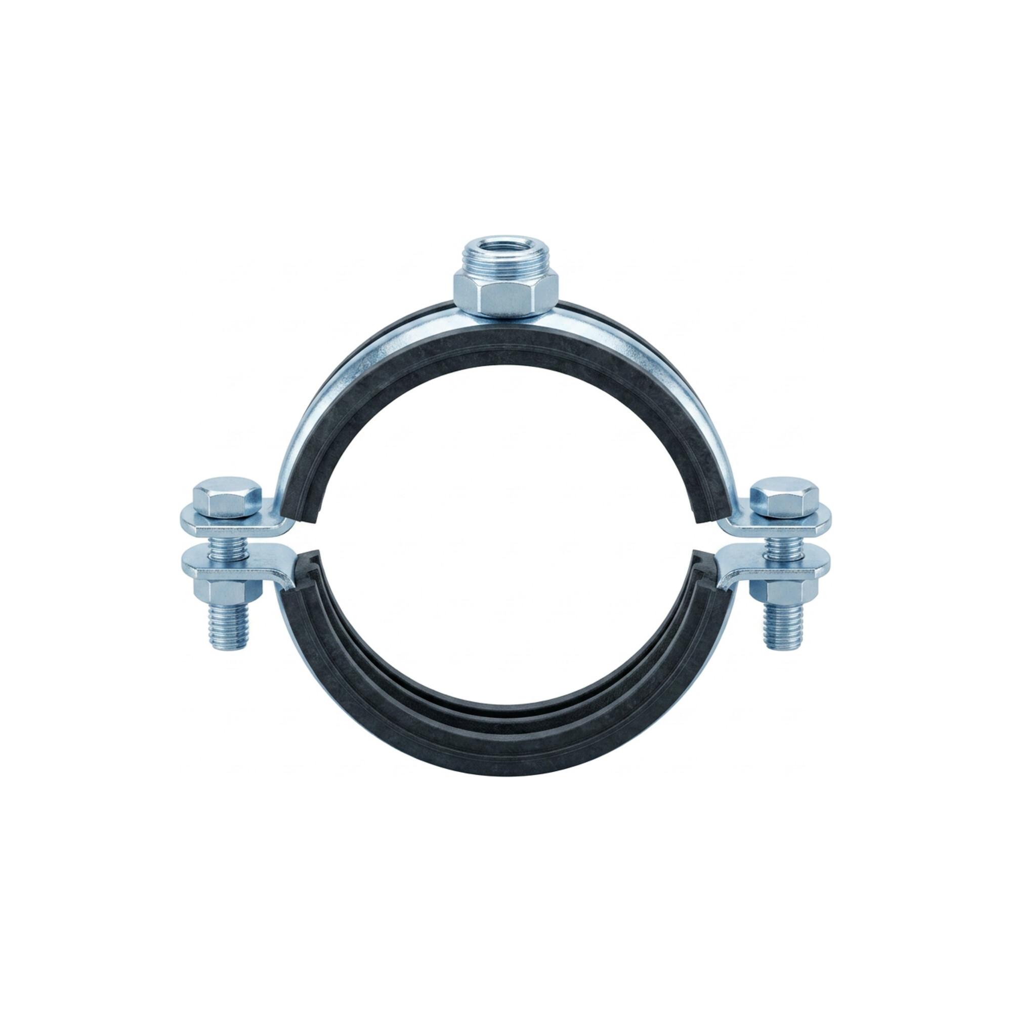 DIN 4109 Zn 40 - 43 / M 8 + M 10 Rohrschelle m. Schalldämpfung gal Zn S ; Industrial Quality Supplies (041090100400043)