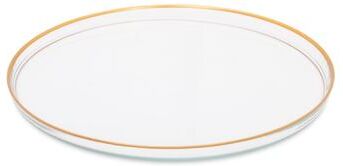 Alice Pazkus Set Of Four Glass Chargers With Gold Rim