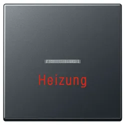 Jung Wippe mit Lichtleiter und Aufschrift "Heizung" (anthrazit matt)