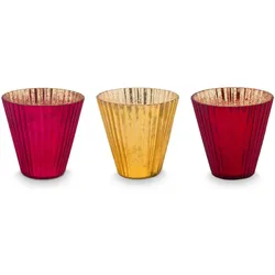 PIP Studio, Windlicht, Love Birds Teelichthalter Glas rot 3er Set (3x)