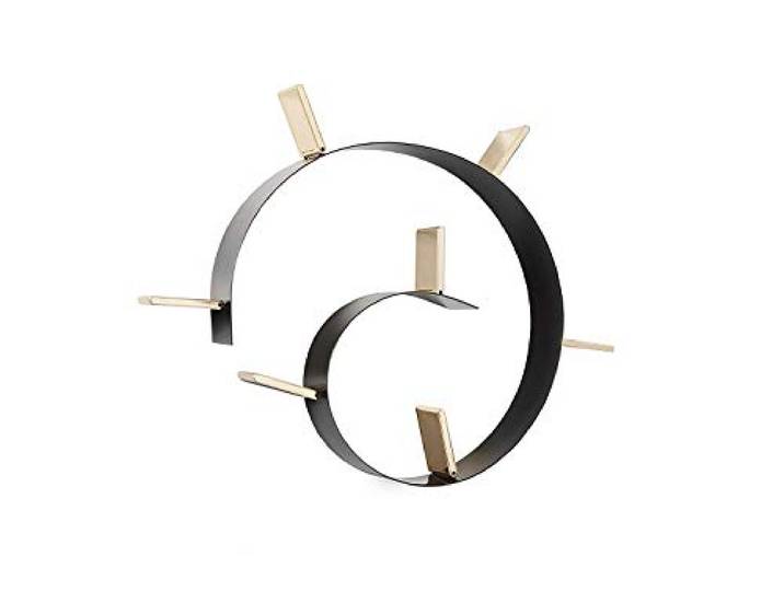 Kartell Bookworm\, Bibliothèque Flexible\, 7 Serre-Livres (320cm)\, Noir et Or